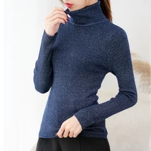 ^^Best Offers Shiny Lurex Autumn Winter Turtleneck Sweater Women Long Sleeve Pullover Women Basic Sweaters 2019 Korean Style Knit Tops Femme ^^Best Offers Shiny Lurex Autumn Winter Turtleneck Sweater Women Long Sleeve Pullover Women Basic Sweaters 2019 Korean Style Knit Tops Femme