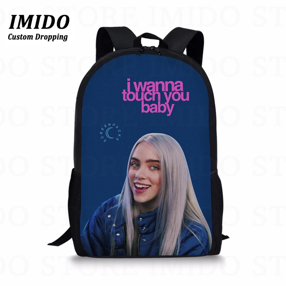 IMIDO, новинка, Billie Eilish, женские рюкзаки, все, что я хотел, с принтом, детские школьные рюкзаки, Студенческая сумка для книг для детей, Mochilas - Цвет: I