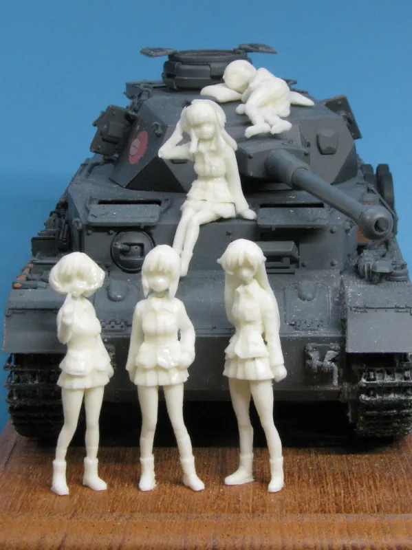 1/35 Смола Модель Строительный комплект фигурка девушка