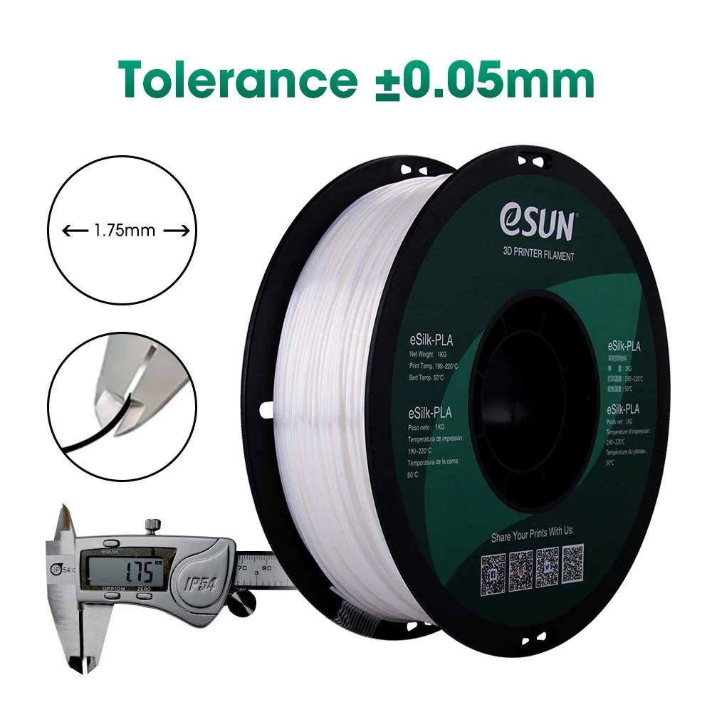Materiais para Impressoras Impressão de Arte 1.75mm de Seda Esun Seda Filamento Impressora 1kg 2.2 Libras Carretel Faça Você Mesmo Pla 3d - Imagem 4