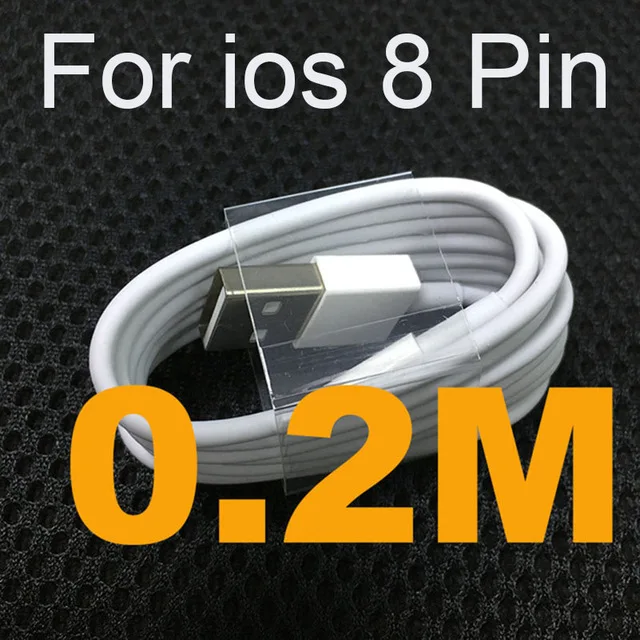 ЕС-разъем, для поездок USB настенное зарядное устройство для iPhone 11 pro X XS MAX 7 Plus 8 SE XR 5 5S 6 6s iPad 8 pin синхронизация данных usb-шнур - Цвет: 8 pin 20cm