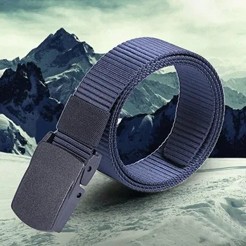

Wild-Men-Canvas-Belt-Hypoallergenic-Metal free-Plastic-Automatic-Buckle female belts Waist Belts Wide Belt Dress Waistband