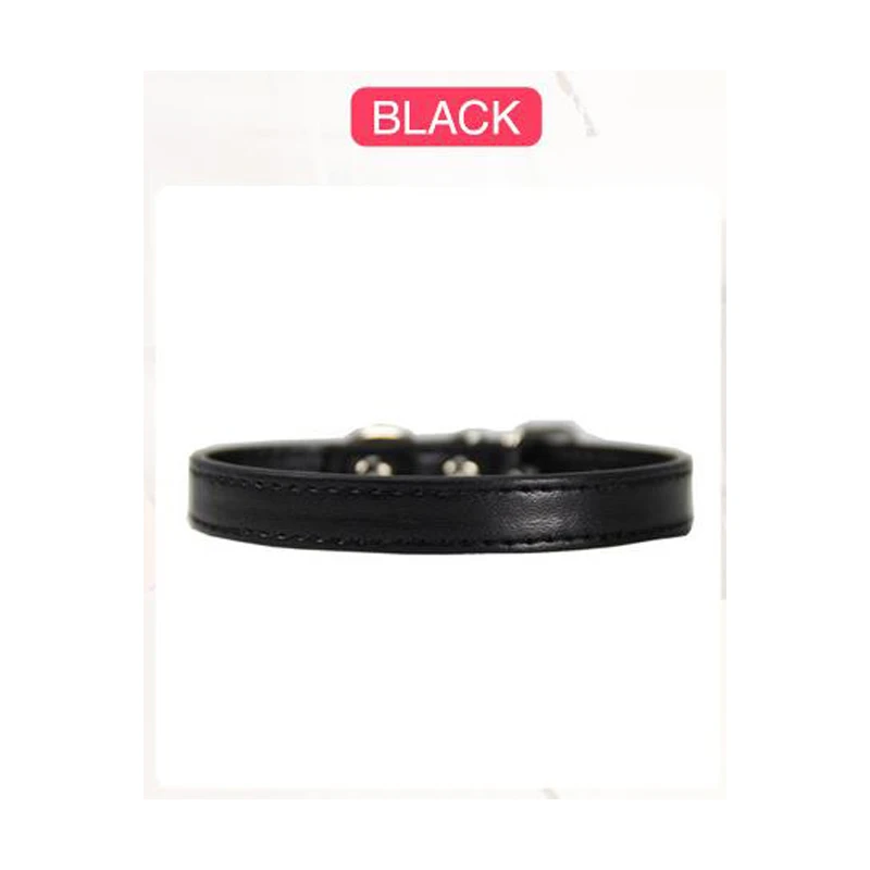 Black SUPREPET ошейники для кошек из искусственной кожи Красочные Мягкие кошачий собачий ошейник для маленьких кошек средних кошек щенков Регулируемый ошейник кожаный ремешок - Цвет: Black