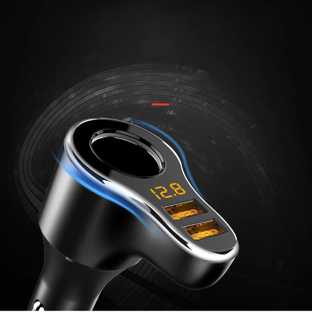 Многофункциональное автомобильное зарядное устройство для смартфона, usb-прикуриватель, двойной Usb, быстрая зарядка, автомобильные аксессуары для iPhone, huawei# Ger