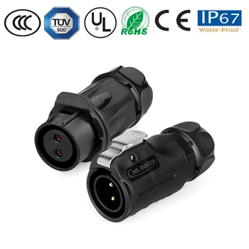 

IP67 M20 2/3/4/5/7/9/12 pin waterproof connector electronics monitor TV power cable/wiring connector round pastic plug socket
