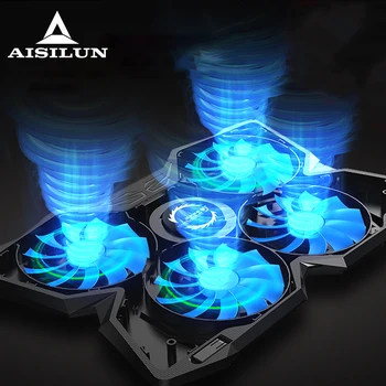 

Laptop Cooler Laptop Cooling Pad Notebook Gaming Cooler Stand with Four Fan and 2 USB Ports for 14-17inch Laptop mini cooler