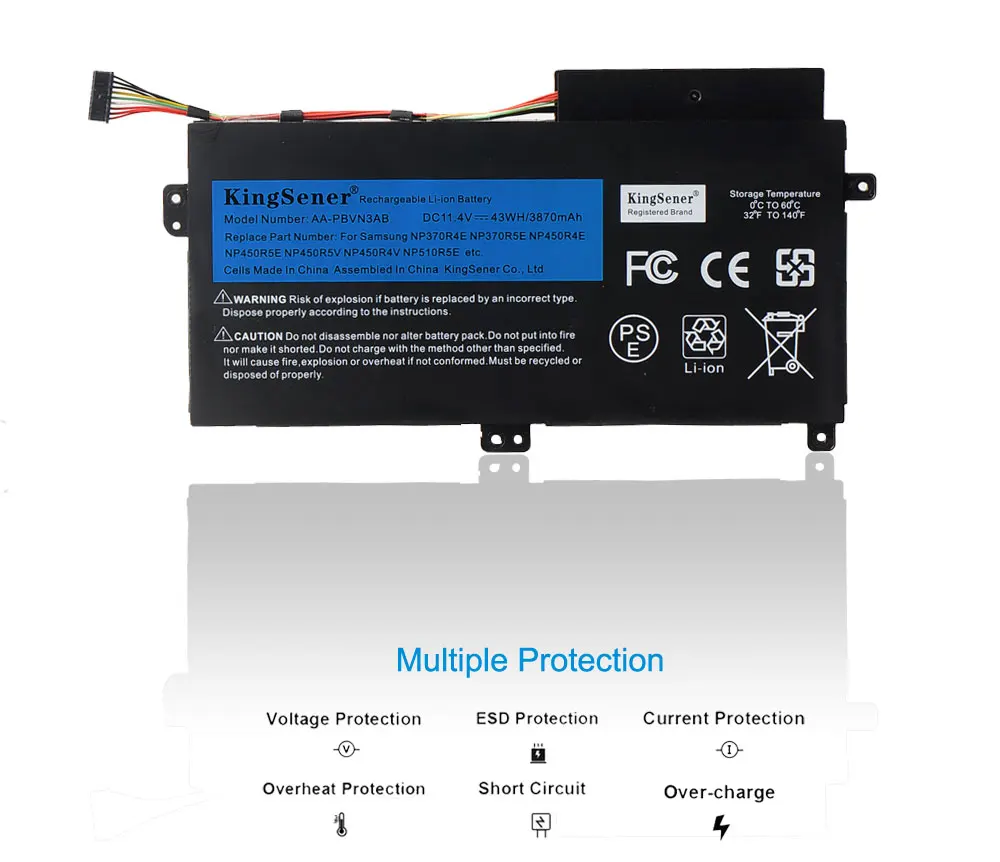 Kingsener-bateria para Computador Portátil para Samsung Fn370e Uso no Laptop Uso com Modelos Fn370e Exc370r5e e Fn370r5v Uso Nos Modelos Hotéis. Baterias p/ laptop - Imagem 2