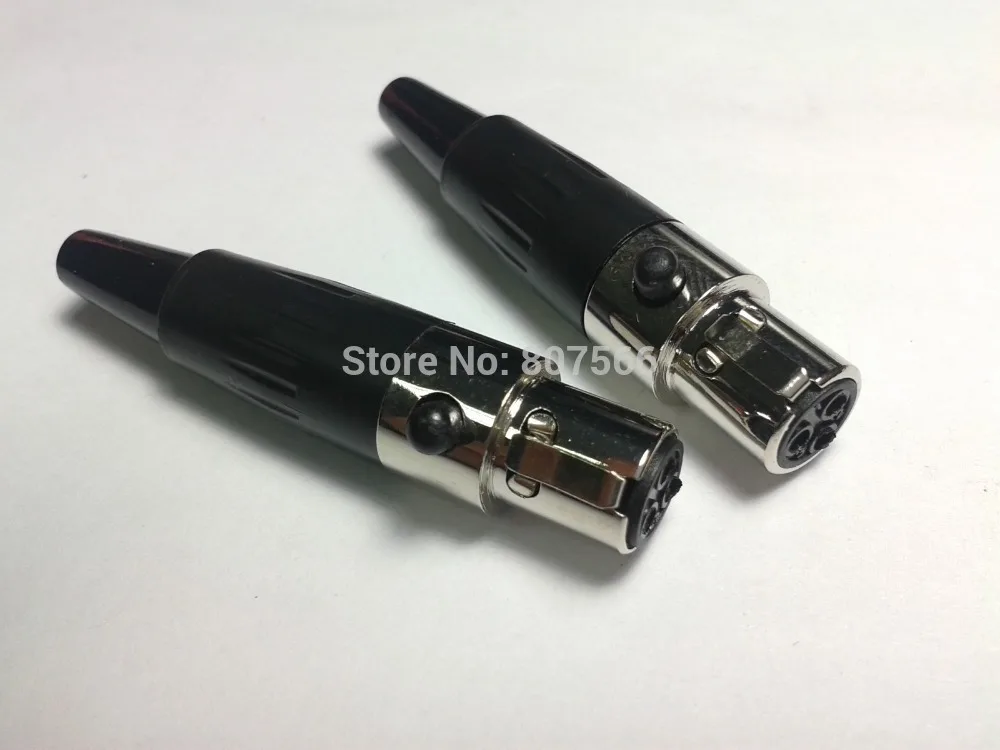 500 PCS high quality Mini XLR 3-Pin Female Jack Audio Cable adapter New