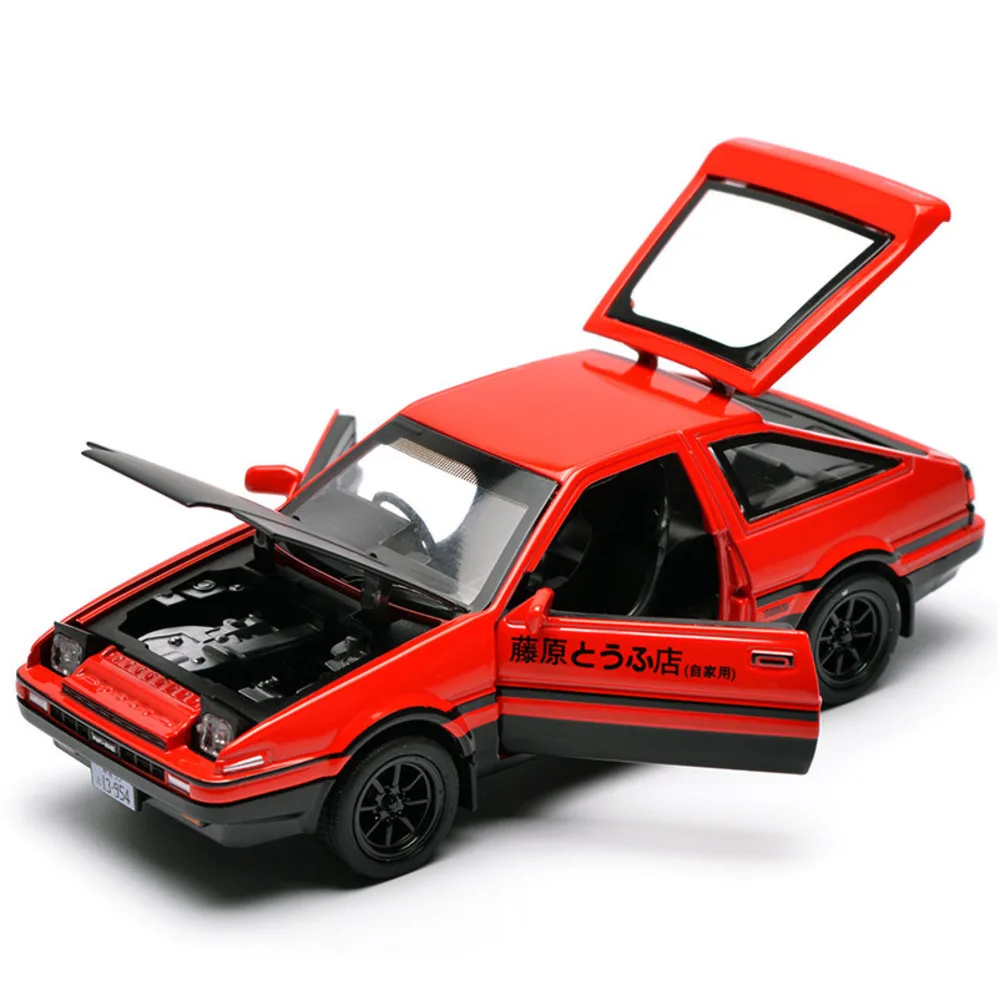 1:28 Начальная D Toyota Corolla AE86 сплав модели автомобилей Trueno металл литья под давлением