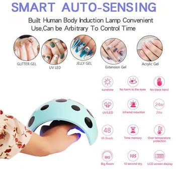 

SUNUV Sunone UV Nail Lamp Nail Dryer Lights 24W/48W for UV LED Gel Nail Polish Machine Curing Gel Polish Infrared Sensor
