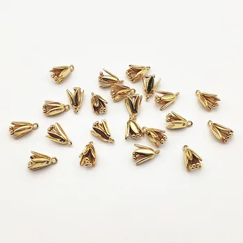 

New arrival! 13x8mm 100Pcs Copper Flower Charm for Necklace/Earrings DIY making parts,Jewelry Accessories Findings & Components