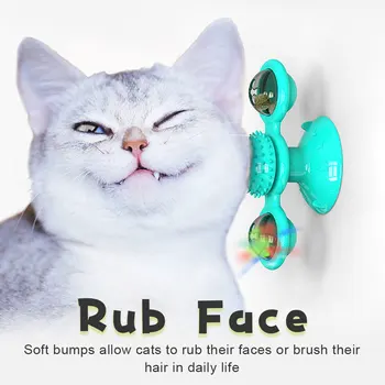 

Windmill Cat Toy Creative Turntable Teasing Pet Toy Interactive Scratching Tickle Cats Hair Brush Puzzle Smart Ball Toy Pet Toys