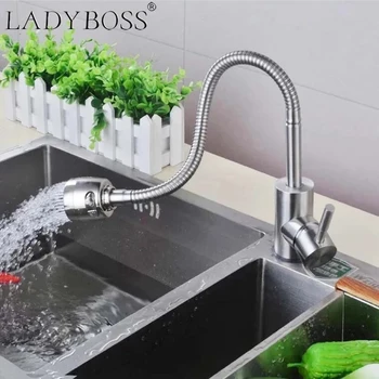 

LADYBOSS Flexible faucet kitchen faucet pull out Single tap water tap grifo cocina extensible kitchen sink tap grifo cocina