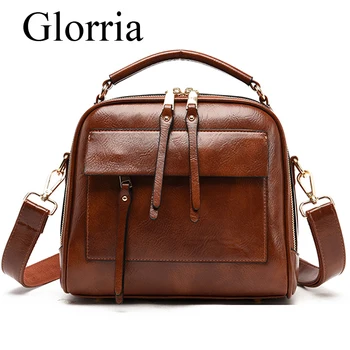 

Winter Leather Luxury Handbags Women Bags Designer Vintage Ladies Double Layer Inner Shoulder Bag Crossbody Bags for Women 2020