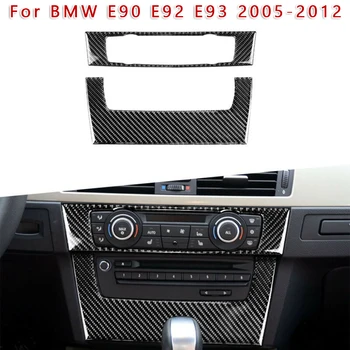 

Carbon Fiber Car Interior CD Control Panel Cover Trim For BMW E90 E92 E93 2005-2012 Car Decorative Stickers