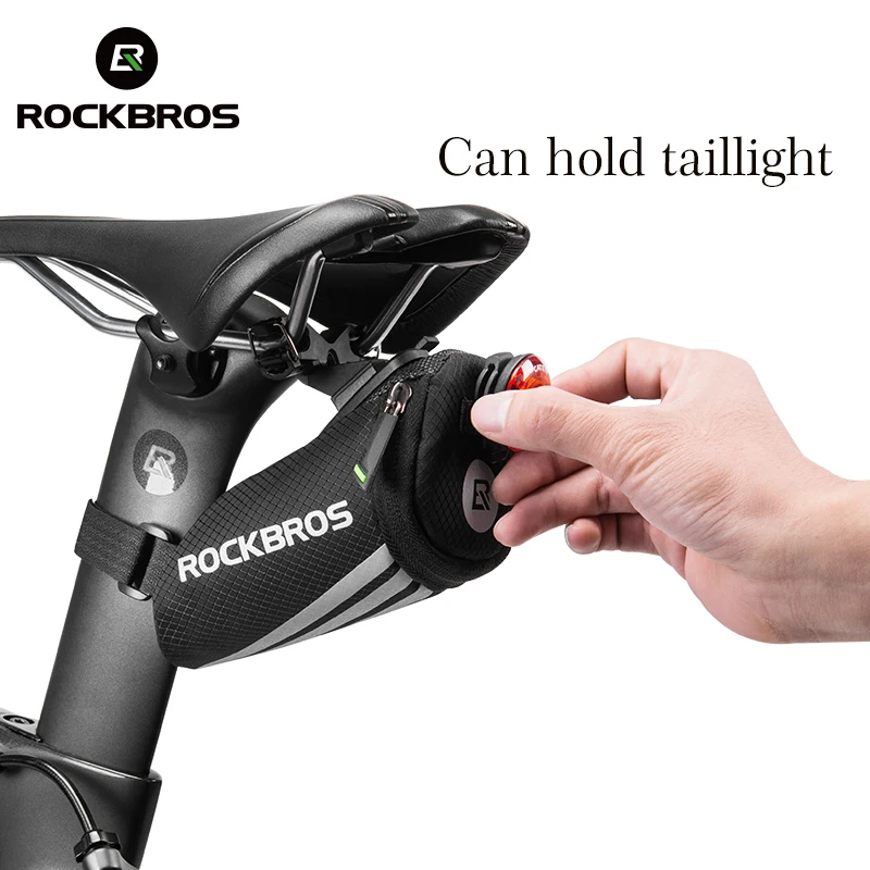 ROCKBROSBikeBagPortableReflectiveSaddleBagTailSeatpostNylon