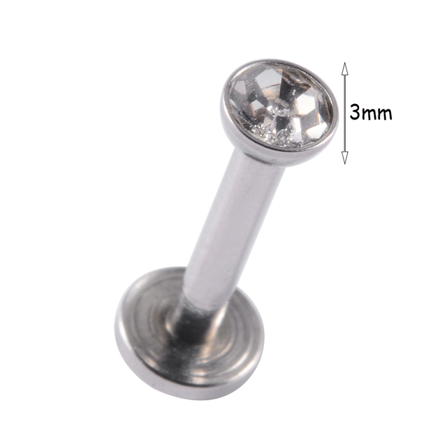 Stainless Steel Heart Ball Moon Labret Stud Lip Ring Earring Ear Studs Ear Cartilage Tragus Helix Lobe Piercing Body Jewelry
