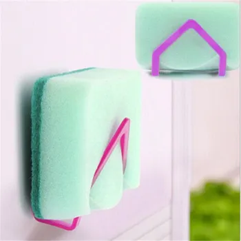 

Creative Bathroom Shelf Sponge Clothes Storage Rack Suction Kitchen Clean Holder Clip Rag Hollow Drain Rack Soap Hanging Shelves