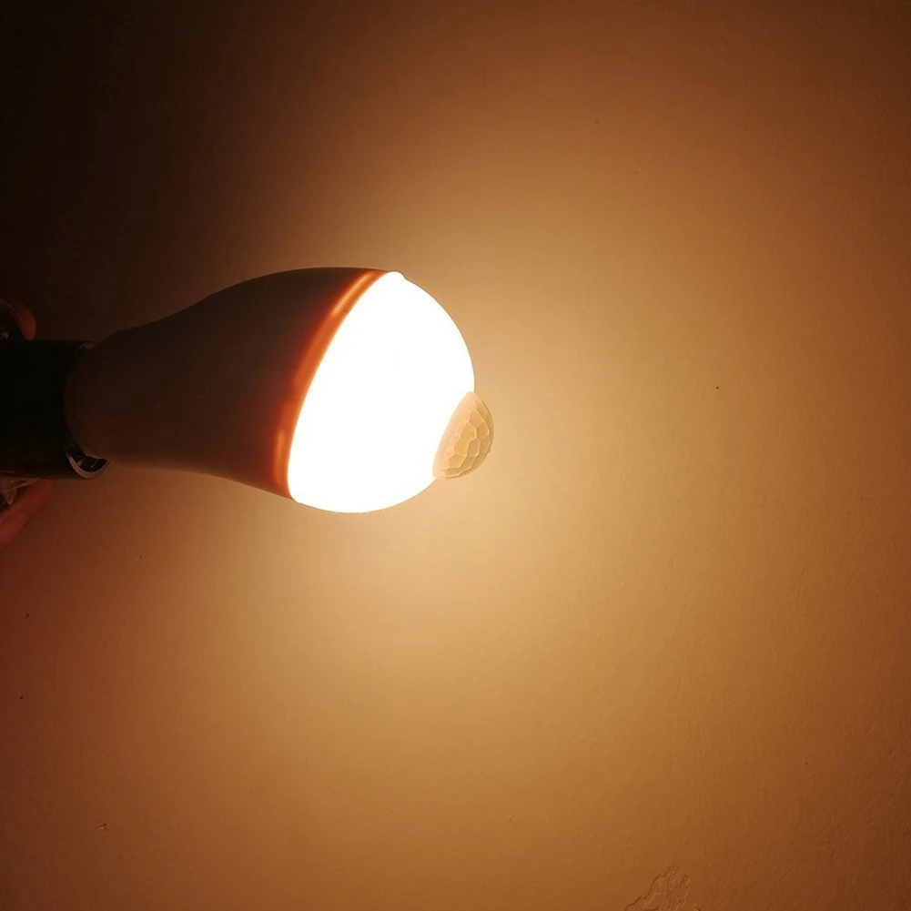 350 Degree Bathroom Stair Led Human Body Induction Rotating Plastic Durable Corridor Sensing Head Home Night Ball Bulb Lamp