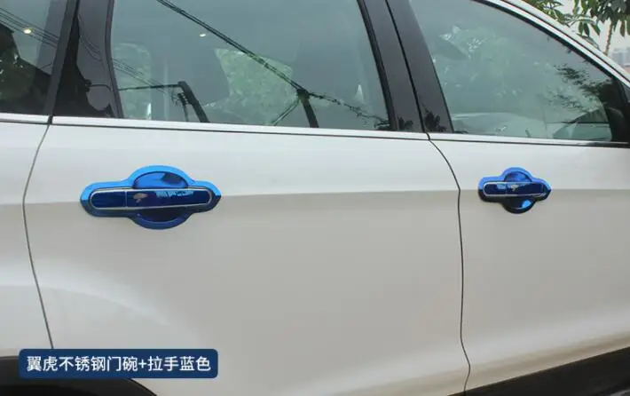 Применяется только для 13-19 Ford Kuga Escape дверная ручка дверная чаша с блестками переоборудованная дверная ручка из нержавеющей стали наклейка на запястье