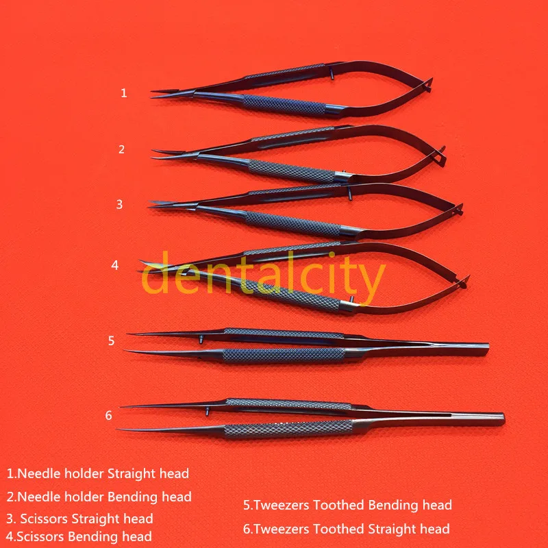 

Ophthalmic Surgical Instruments Dental Instruments 18cm Titanium Surgical tools Scissors+Needle Holders +Tweezers