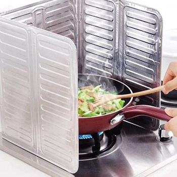 

Kitchen Fume Baffle, Aluminum Foil, Easy to Clean, High Temperature, Heat Insulation, Anti-Scald Large