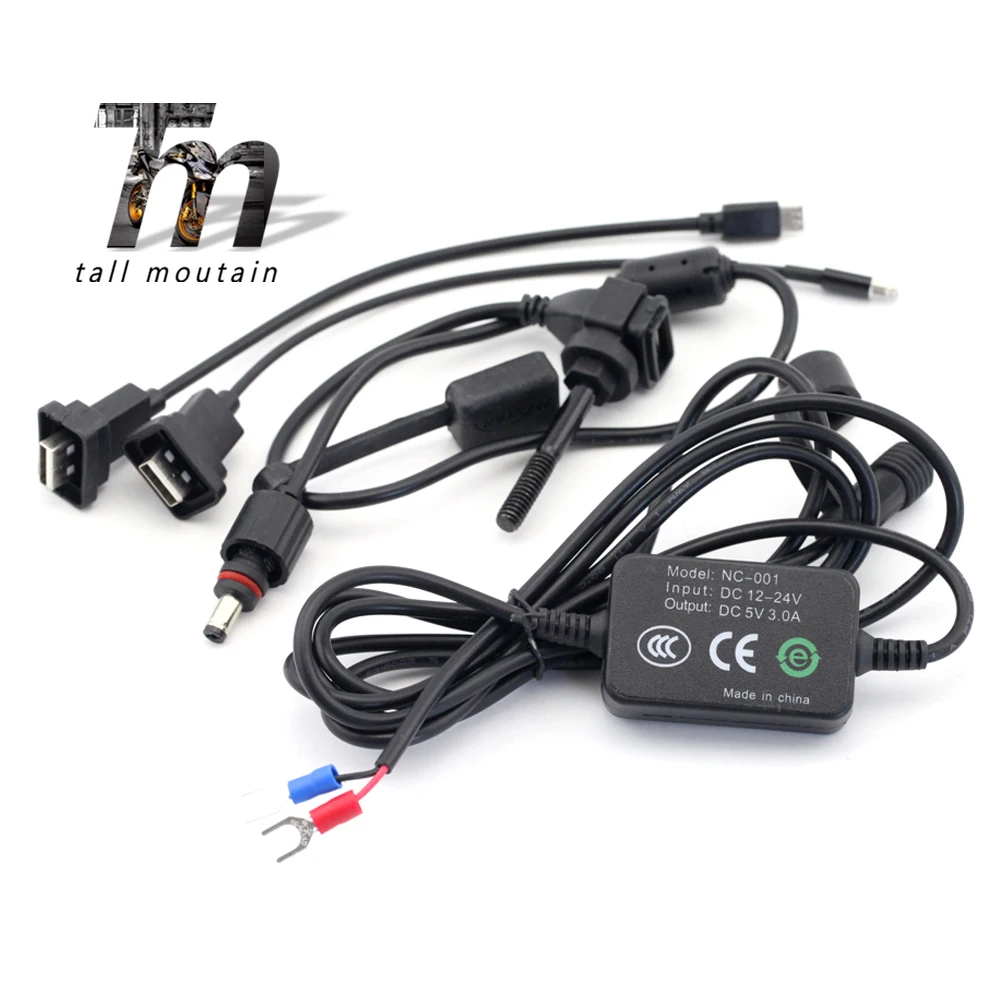 12 V-24 V USB Зарядное устройство Порты и разъёмы для зарядки для мобильного телефона gps навигации Аксессуары для мотоциклов Водонепроницаемый USB заряд на выходе