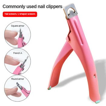 

1PC False Nail Clipper manicure Clamp Clippers Special type U Cut false Manicure Tools Cut clipper Nail Manicure U Edge Tool