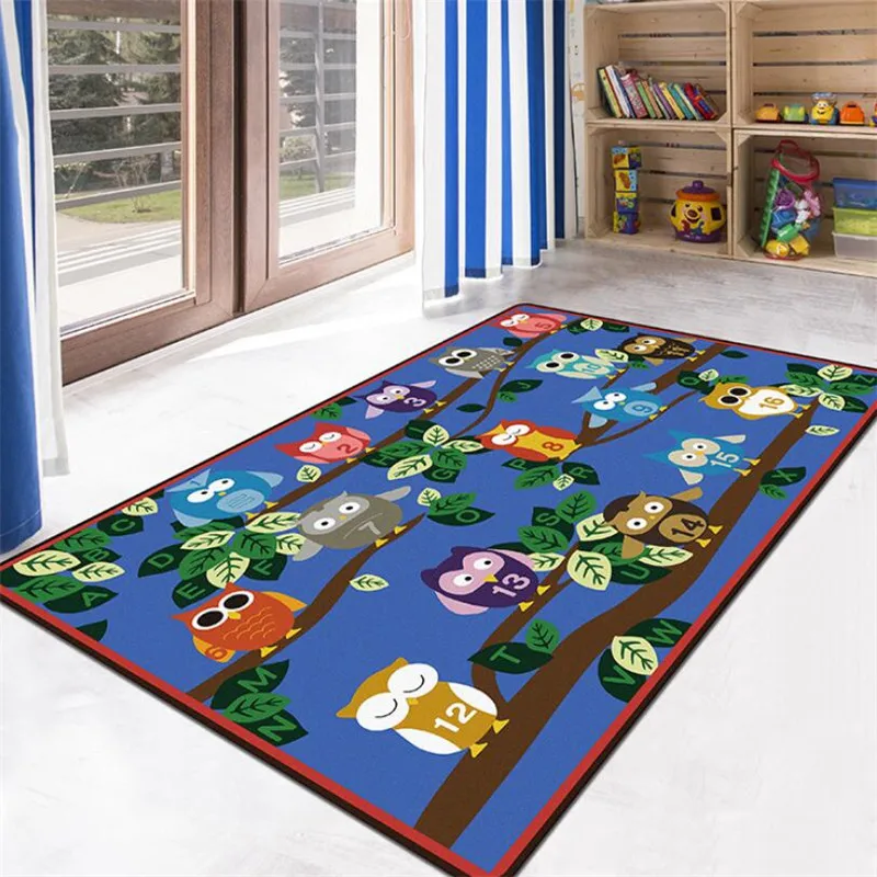 

Funny Owl Carpet Carpets Soft Flannel 3D Printed Rugs Mat Rugs Anti-slip Large Rug Carpet Home Decoration