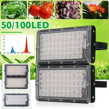 

Growing Lamps LED Grow Light 50W 100W AC220v Full Spectrum Plant Lighting Fitolampy For Plants Flowers Seedling Cultivation