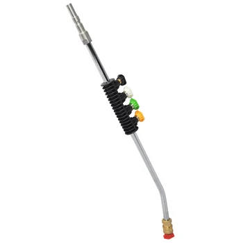 

High Pressure Washer Metal Extension Lance Wand +5x Nozzle Tips For Nilfisk-Alto