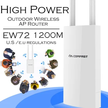

Outdoor WiFi Repeater AC1200 Router Amplifier Wi Fi Booster Outdoor AP Wi-Fi Extender WIPS Weatherproof 2.4G+5GHz Access Point