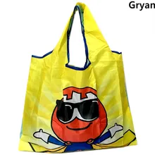 Новая сумка Складные Цвета экологический многоразовый полиэстер Портативная сумка на плечо мультяшная зеленая складная сумка хозяйственная сумка