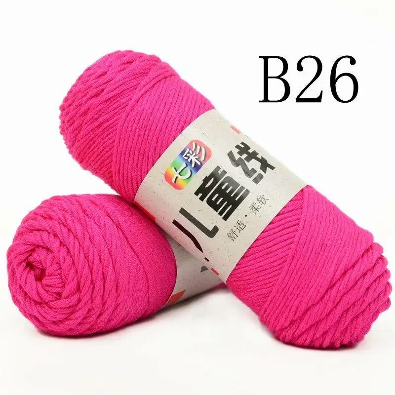 rose Red 50 г ручной работы, хлопчатобумажная пряжа, мягкая пряжа, детский теплый свитер ручной вязки, диванная подушка, шарф, аксессуары для одежды DIY - Цвет: rose Red