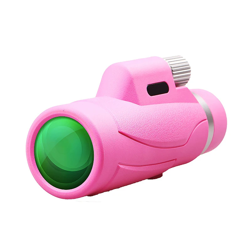 8x42 Pink Компактный 8x42 монокулярный HD водонепроницаемый lll ночного видения широкий угол 8X Открытый Кемпинг Охота птица-монокулярный прибор наблюдения телескоп - Цвет: 8x42 Pink