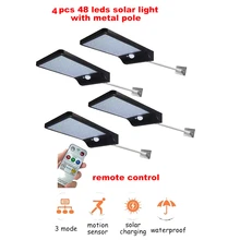 2/4pcs Solar PIR Motion Sensor 48 LED Solar Light IP65 Waterproof Outdoor Garden Yard Lamp Emergency Security Light Solar Lamp s 2/4pcs Solar PIR Motion Sensor 48 LED Solar Light IP65 Waterproof Outdoor Garden Yard Lamp Emergency Security Light Solar Lamp s