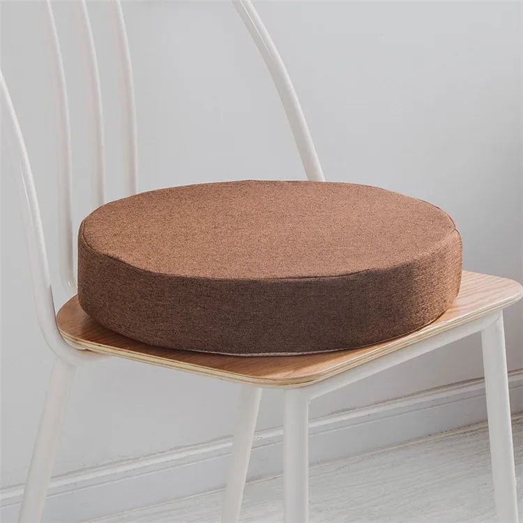 Round Thicken 35D High-density Sponge Cushion Living Room Sofa Linen Cushion Chair Back Cushion Thickness 8CM Office Chair Mat