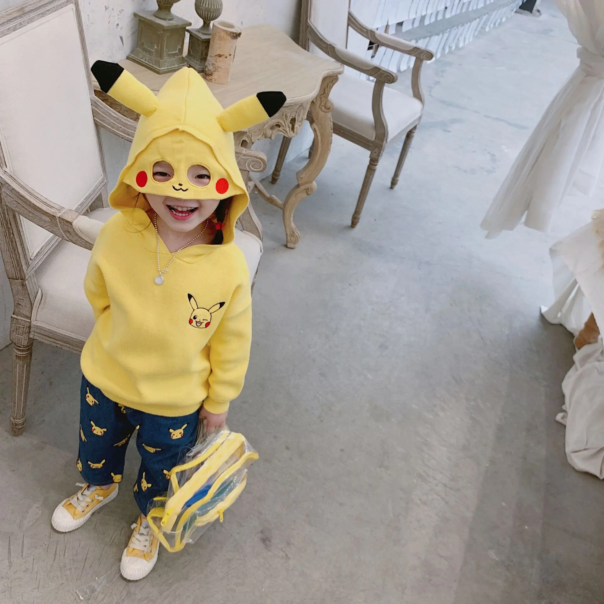 Tonytaobaby Autumn and Winter Clothes New Boys and Girls Children's Wear Children's Hooded Sweater Cartoon Cute