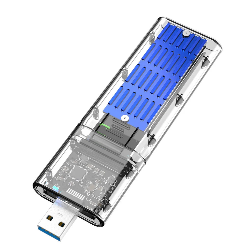 best hdd enclosure Hot Sale M2 SSD CASE SATA Chassis M.2 To USB 3.0 SSD Adapter For PCIE NGFF SATA M / B Key SSD Disk Box For 2230/2242/2260/2280MM usb hdd enclosure HDD Box Enclosures