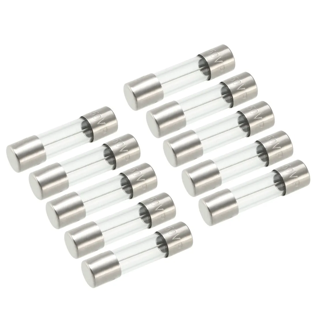 

uxcell 10Pcs Slow Blow Glass Cartridge Fuse Tube 5mm x 20mm 250V 8A UL Listed for Electric Equipment and Home Applicance