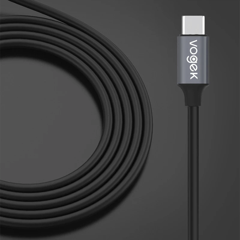 Vogek 3A USB телефонный кабель со светодиодным цифровым дисплеем Тип C Micro Дата Быстрая