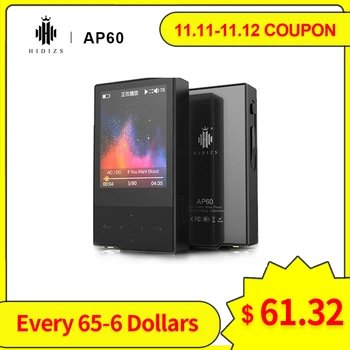

HIDIZS AP60 Ⅱ Hi Res Music Bluetooth4.0 MP3 Player Portable Lossless Hi-Fi Digital Audio Player Support Aptx/FLAC/DSD/AAC DAP