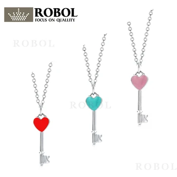 

High Quality 1:1 TTFF 925 Sterling Silver Classic Key Series Necklace Jewerly Original Design Model Exquisite Craftsmanship.