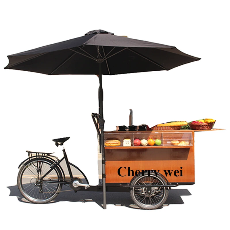 Convenient Food Tricycle pedal/electric Mobile Food Cart Bike Food Trailer Coffee Kiosk For Sale the electric tricycle foot pedal modified carriage sightseeing car foot governor accelerator pedal