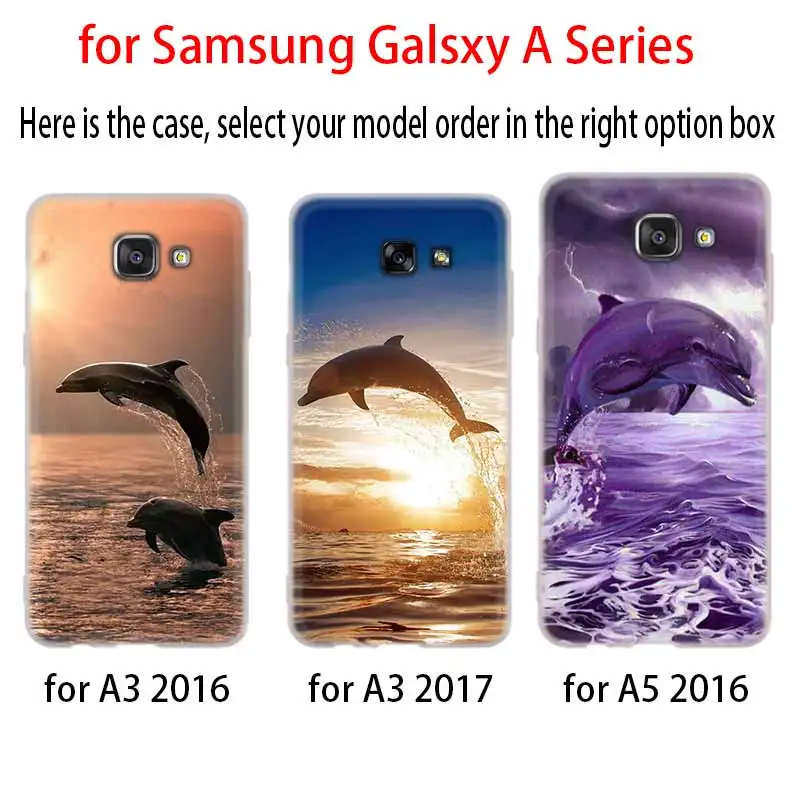 Прекрасный Дельфин чехол силиконовый защитный для телефона Samsung A50 A70 A80 A30 A40 A90 A6 A8