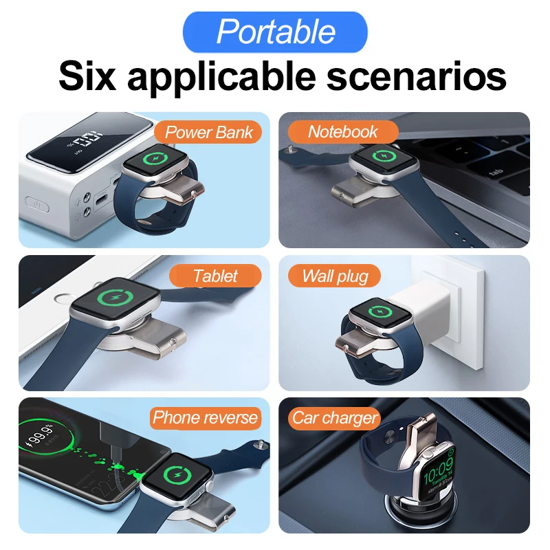 2 in 1 Magnetic Wireless Charger Apple Watch 8 7 6 5 4 SE Ultra iWatch Charger Fast Charging Station wireless charger