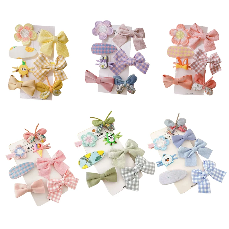 

1 Set Children Cute Colors Knitting Cartoon Ornament Hair Clips Baby Girls Lovely Hairpins Kids Hair Accessories