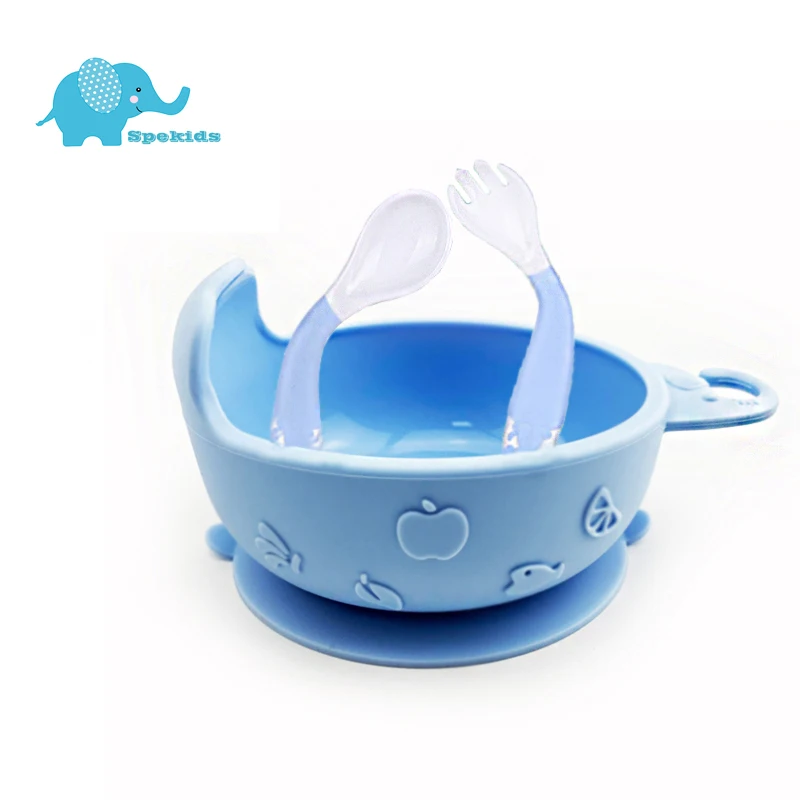 

Elephant Shape Silicone Baby Suction Bowl Slip Resistant Learning Feeding Tableware kids Plate/Tray Suction Cup Baby Dinnerware