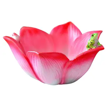 

1pc Flowerpot Chic Fashion Creative Succulent Flowerpot Desktop Adornment Resin Lotus Flowerpot Lotus Shape Flowerpot Adornment