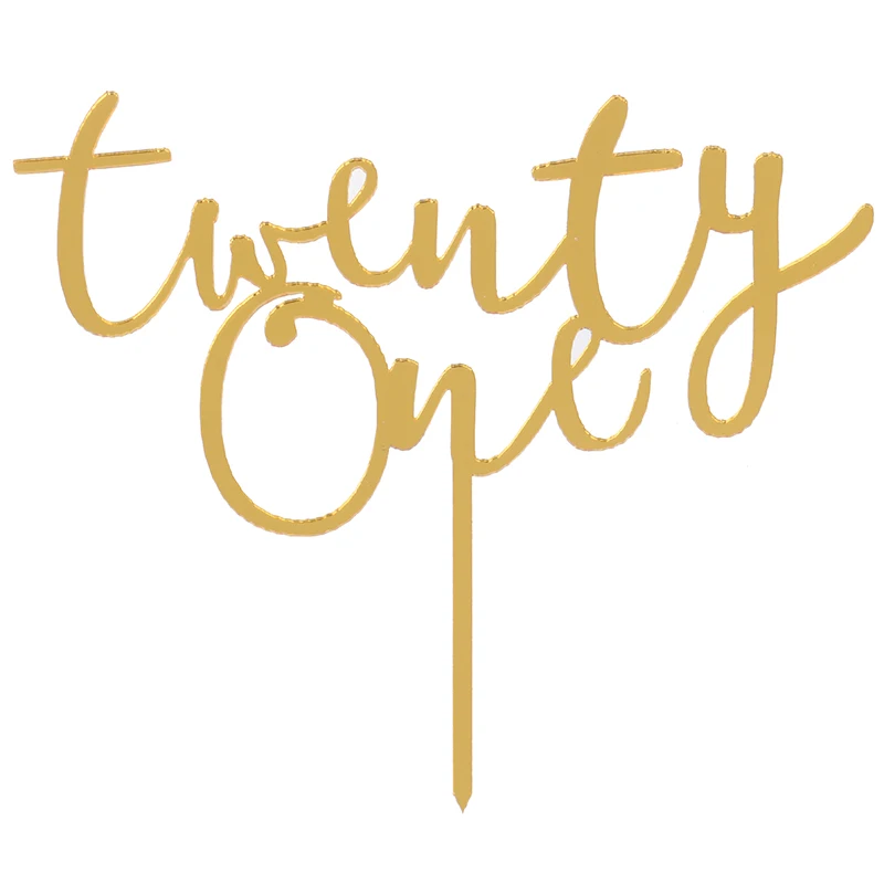 1 шт. акриловый торт с надписью Twenty One Happy Birthday номер 21 для празднования дня
